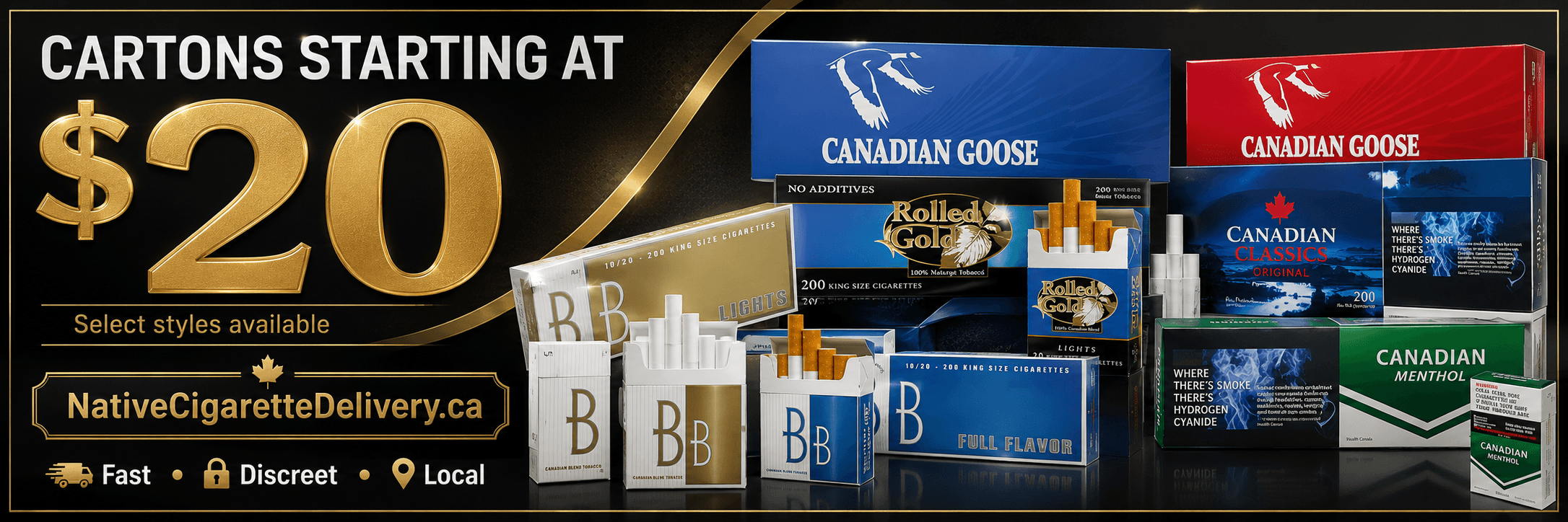 Canadian cigarette carton selection