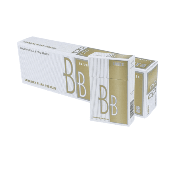 BB Light cigarette carton